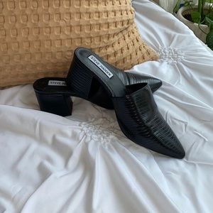 Steven Madden printed mules! Worn twice.